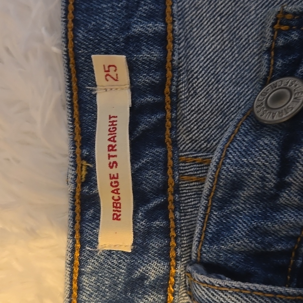 LEVIS RIBCAGE STRAIGHT ANKLE WOMEN'S JEANS SIZE 25 COLOR BLUE - Picture 9 of 12